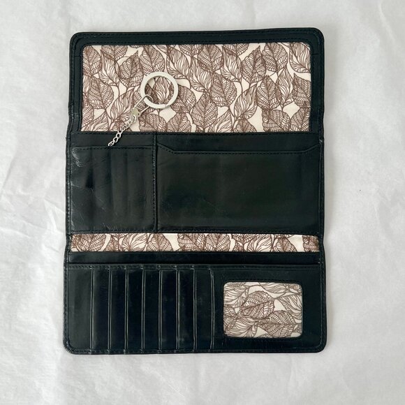 Hobo International Black Smooth Embossed Quilted Leather Trifold Wallet - Picture 9 of 12